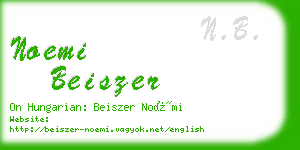 noemi beiszer business card